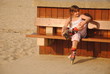 Enfant fille en roller