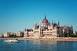 Hungarian Parliament and River Danube. Hungarian Parliament and River Danube.