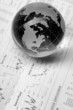Globe on business documents