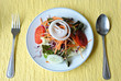 salad on the dining table salad on the dining table