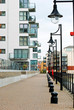 seaside dock with condominiums