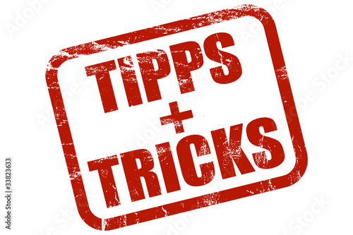 Illustration: Grunge Stempel rot TIPPS + TRICKS Grunge Stempel rot TIPPS + TRICKS