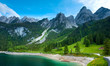 Alpine summer lake view