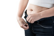 Female fatty stomach  body