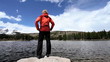 Female Hiker Enjoying National Park Scenery