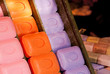 Colorful soap bars in the box the Nice Market Colorful soap bars in the box the Nice Market