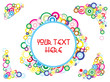 retro vector background with circles