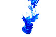 Blue ink drop