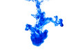 Blue ink drop