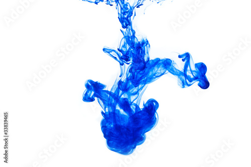 Photo: Blue ink drop Blue ink drop