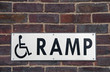 Wheelchair ramp sign