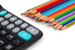 Calculator and pencils Calculator and pencils