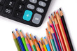 Calculator and pencils Calculator and pencils