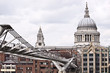 St Paul`s Cathedral and Millennium Bridge St Paul`s Cathedral and Millennium Bridge