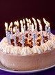 Birthday cake with candles