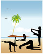 Yoga sulla spiaggia