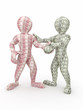 Cooperation yuan and dollar. Conceptual image Cooperation yuan and dollar. Conceptual image