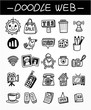 web doodle icon set.