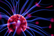 Colorful Plasma ball on black background.