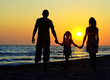 Family on the beach