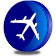 Vektor: Airplain glossy icon Airplain glossy icon