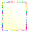 Psychedelic colourful frame/ message holder