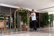 Photo: Bellboy with luggage cart. Bellboy with luggage cart.