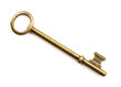 Skeleton antique key isolated on white