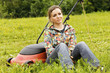 Photo: After hard work in a garden After hard work in a garden