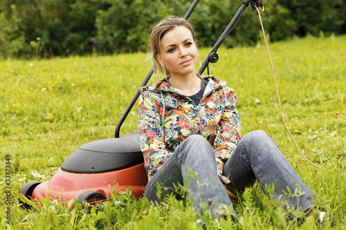 Photo: After hard work in a garden After hard work in a garden