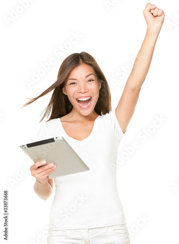 Photo: Winning on tablet touch pad computer Winning on tablet touch pad computer