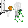solar powered light bulb robot - basketball
