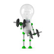 solar powered light bulb robot - fitness