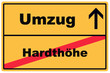 Schild Umzug Hardthöhe