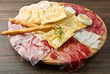 tagliere di salumi, gnocco fritto e formaggi tagliere di salumi, gnocco fritto e formaggi