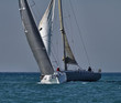 Italy, Sicily, Mediterranean Sea, sailboats race Italy, Sicily, Mediterranean Sea, sailboats race