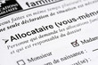 Demande d'allocations familiales