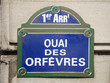 Plaque quai des orfèvres - Paris Plaque quai des orfèvres - Paris