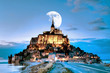 Foto: HDR de l'heure bleue au Mont-Saint-Michel HDR de l'heure bleue au Mont-Saint-Michel