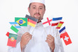 chef holding flags chef holding flags