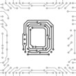 Alphabet of printed circuit boards. Lowercase O