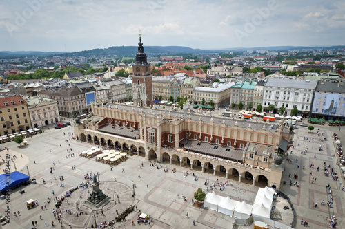 Photo: Old town in Krakow city panorama, Poland Old town in Krakow city panorama, Poland