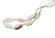 Colorful beads on strings.