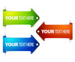 Set of long colorful arrow bookmarks