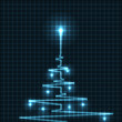 Abstract Christmas tree from heart beats cardiogram