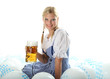 Woman in Dirndl with Beer Mug Woman in Dirndl with Beer Mug