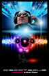 Disco Music Flyer with Disk Jockey