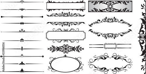 Vector: Funky Decor Spear Divider n Frame Banners Funky Decor Spear Divider n Frame Banners