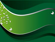 Green banner on the plant theme