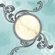 Silver Victorian vintage emblem